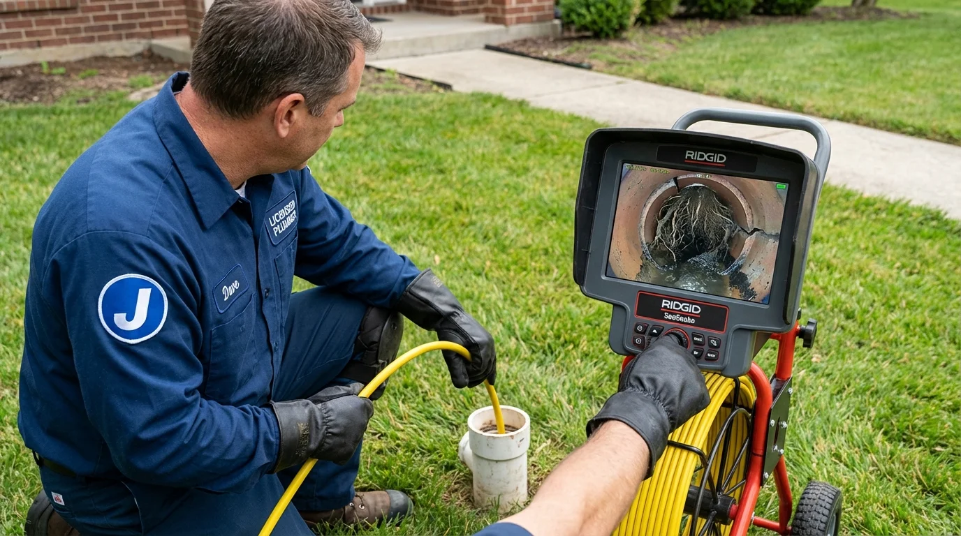 Sewer camera inspection being performed by Johns Plumbing LLC in Cayucos