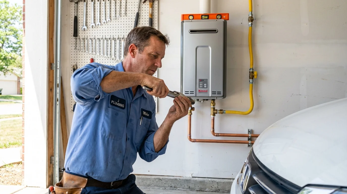 Tankless water heater installation by a Johns Plumbing LLC plumber in Cayucos